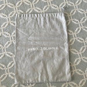 Manolo Blahnik Storage Drawstring Dust Bag Cotton Gray 13.9" x 10.6"